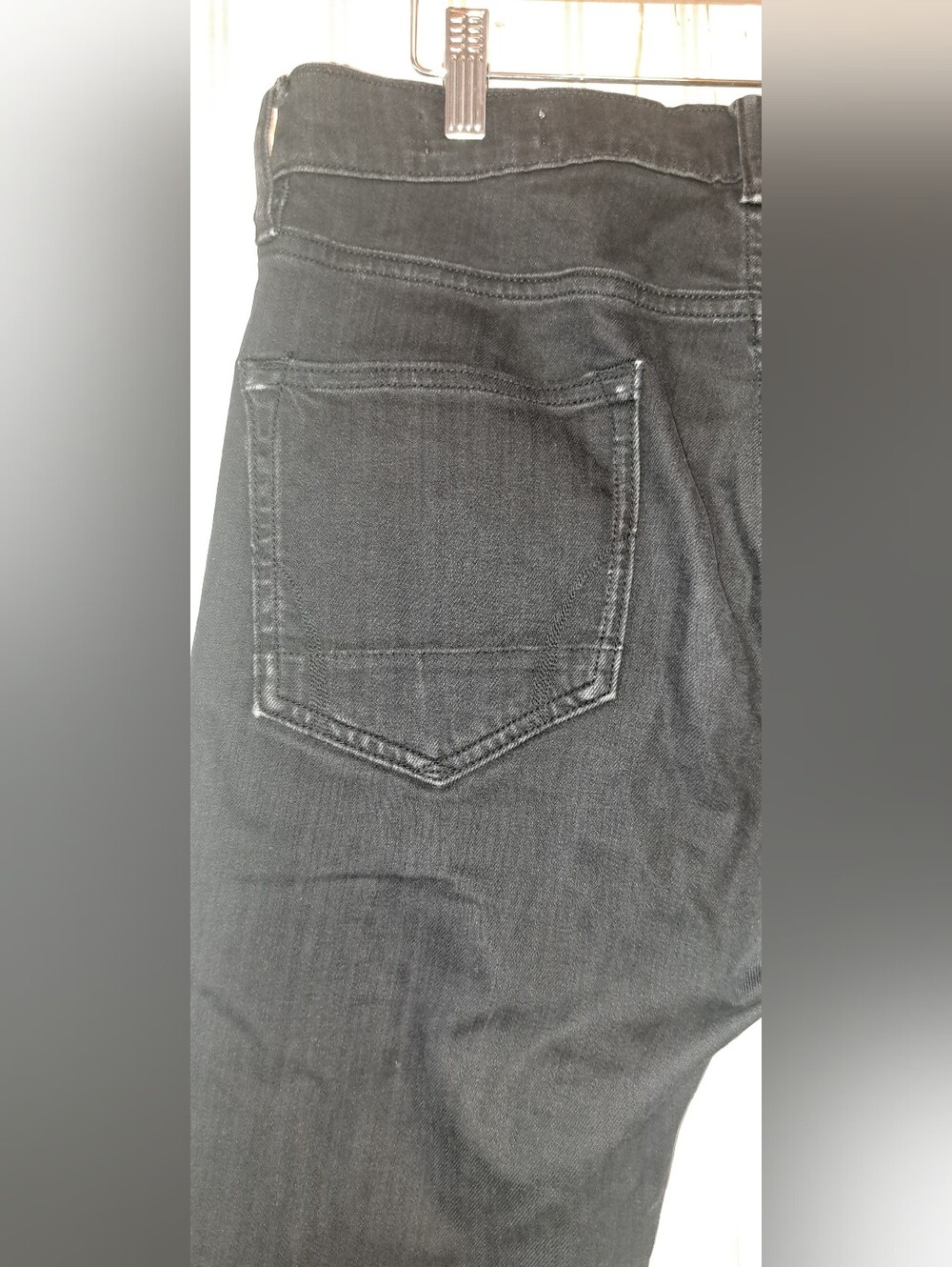 AllSaints Jeans Mens 32x32 Black Cigarette Denim Button Fly Skinny Alt Punk Rock